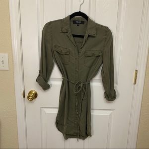 Army green tshirt dress